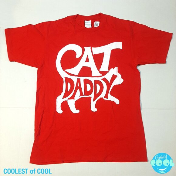 Cat Daddy tshirt Mens size medium Red color Cat owner tee by Port & Company NWT - Picture 1 of 4